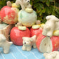 "Puppy Playground: Apple Picking" Ceramic Sculpture