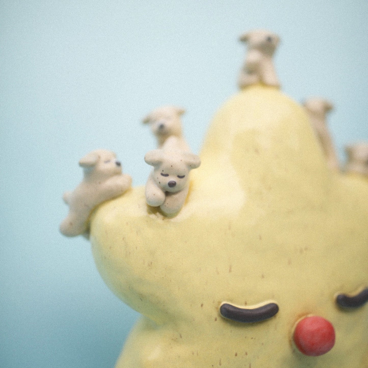 "Puppy Playground: Star" Ceramic Sculpture