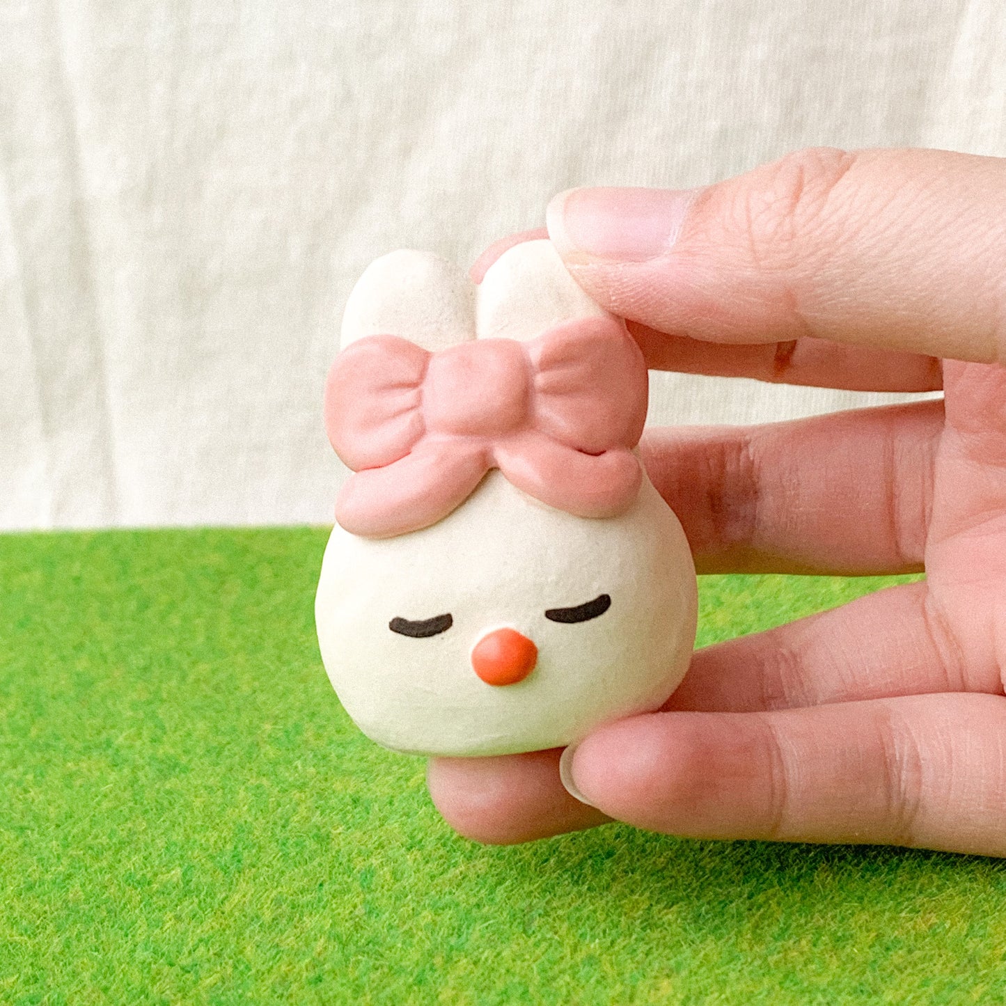 Bunny with Bow Figurine