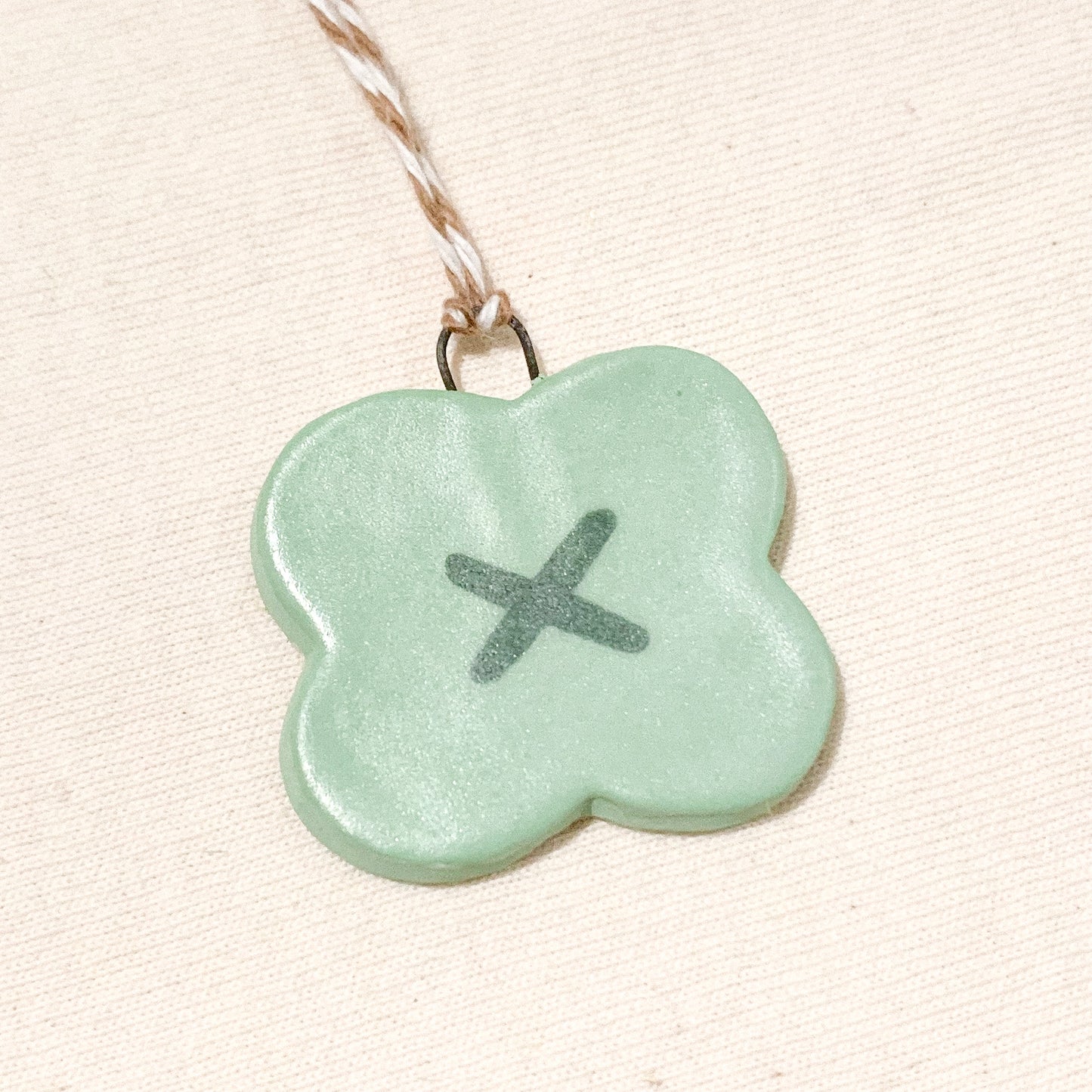 Mini Ceramic Ornament - Clover