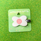 Ceramic Hair Clip - White Flower