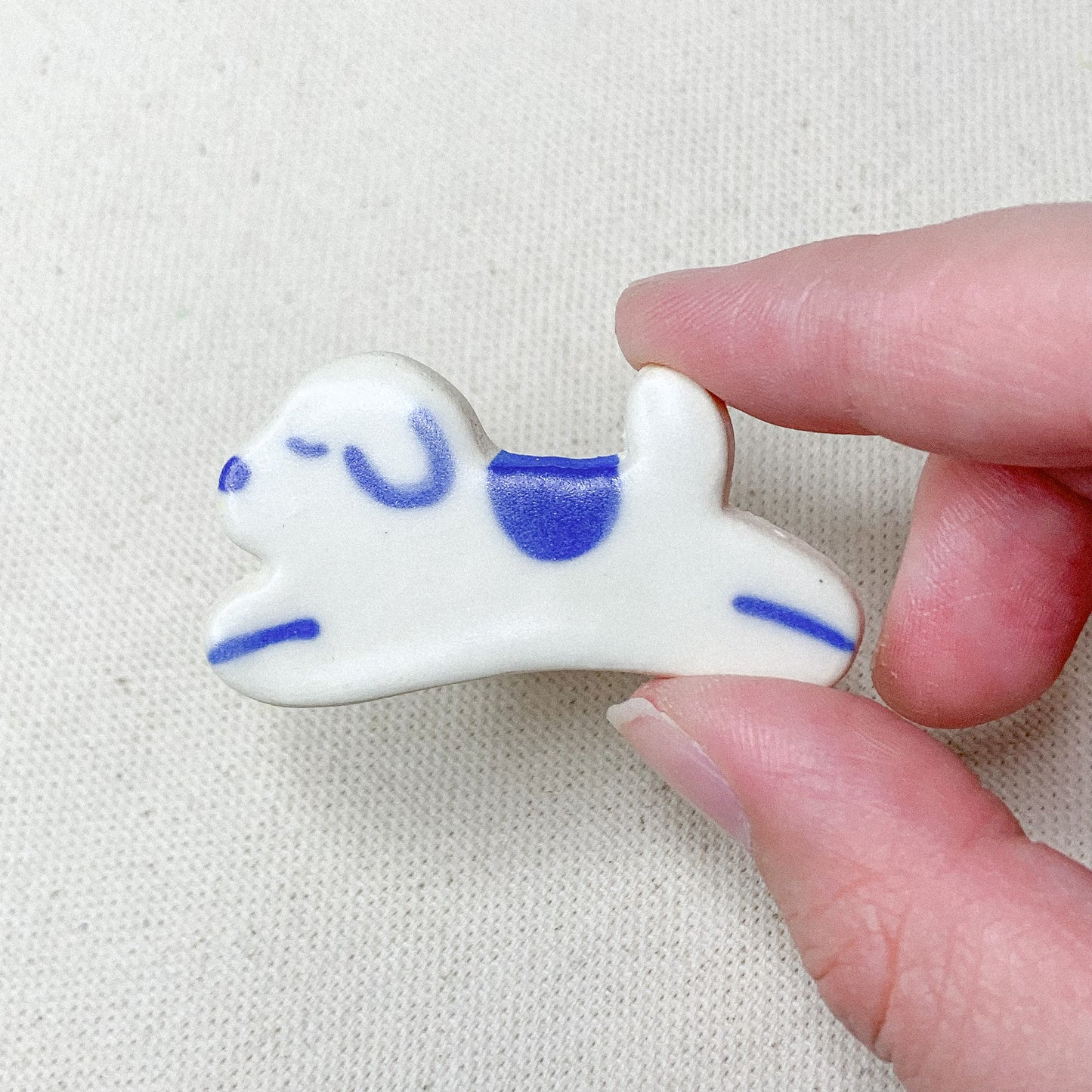 Ceramic Magnet - Jumping Doggy