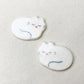 Ceramic Magnet - White Cat