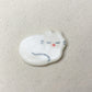 Ceramic Magnet - White Cat