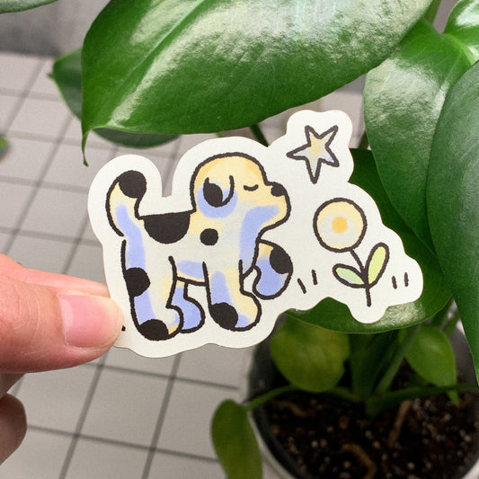 Sniffy Dog Matte Vinyl Sticker