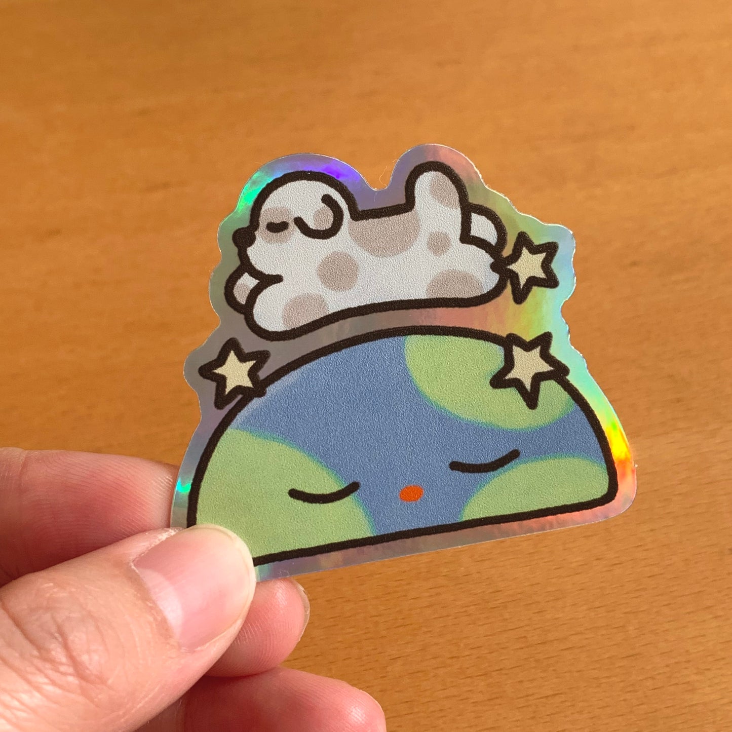 Earth Dog Holographic Vinyl Sticker