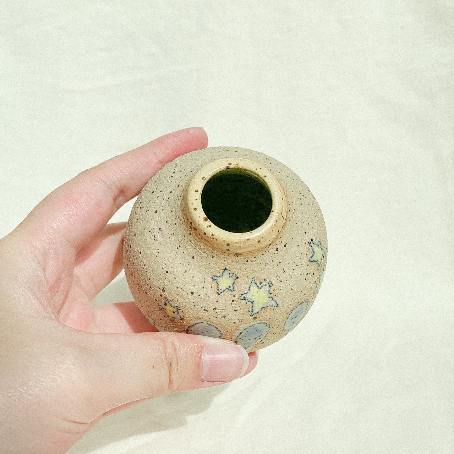 Ceramic Trees and Stars Vase