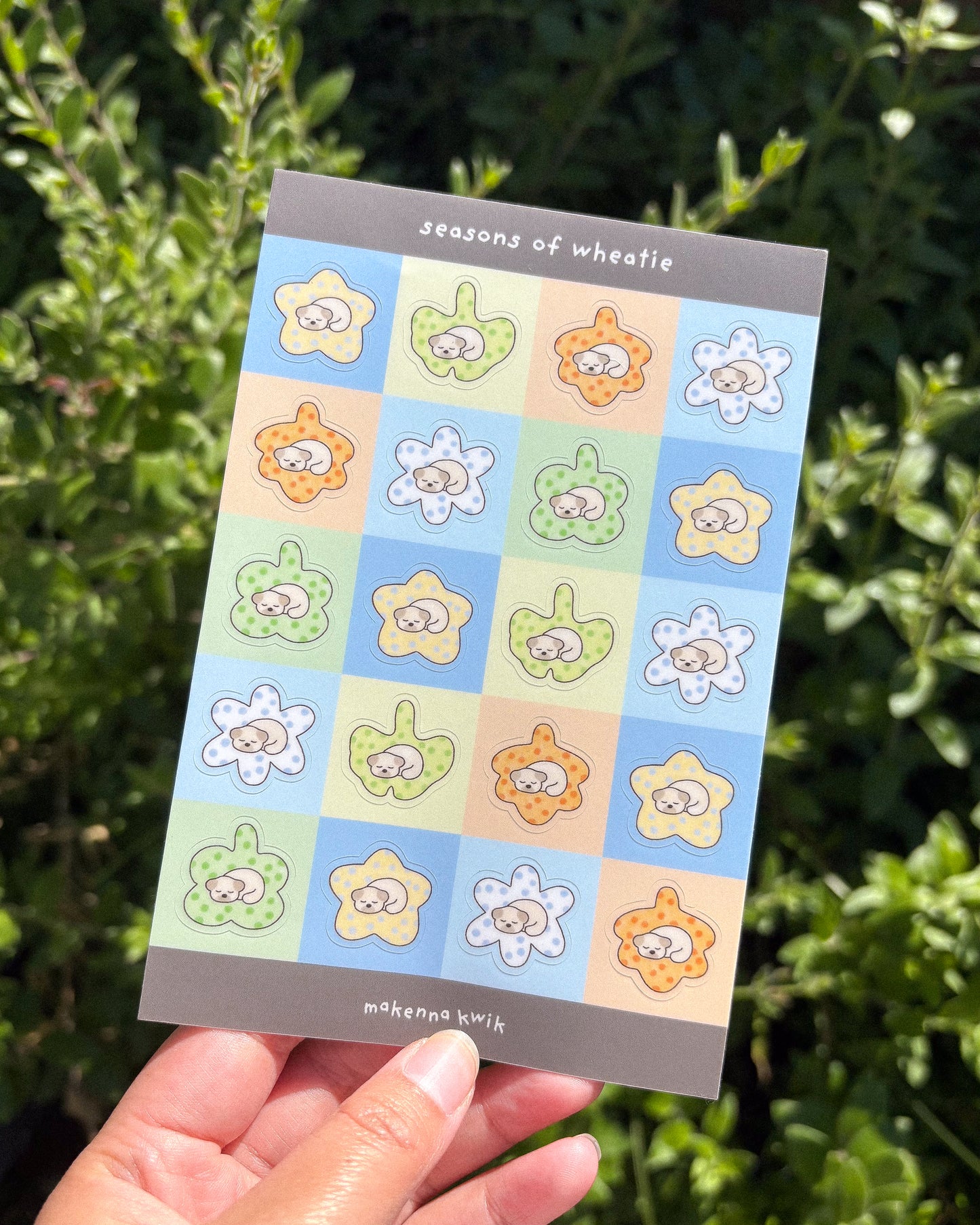 Seasons of Wheatie Matte Vinyl Sticker Sheet