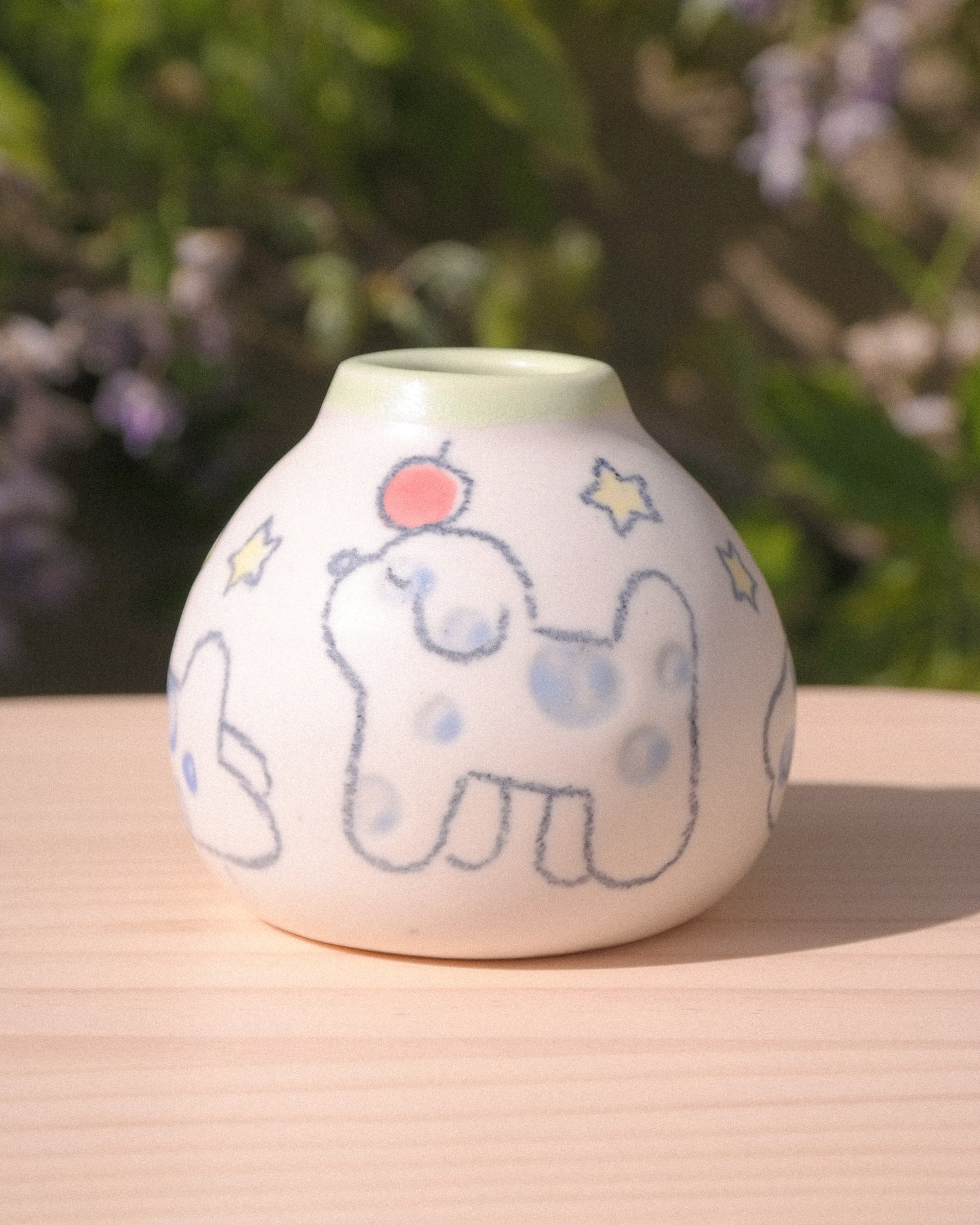 Apple Dogs Vase