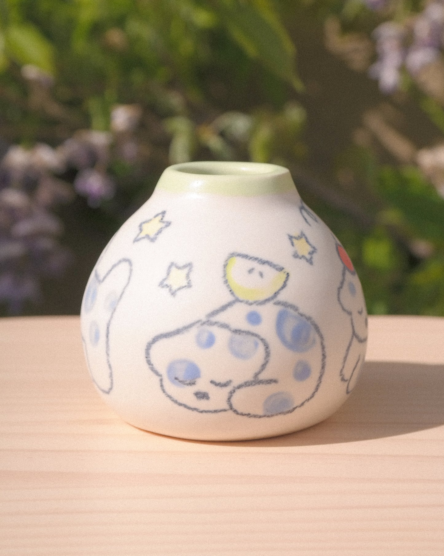Apple Dogs Vase