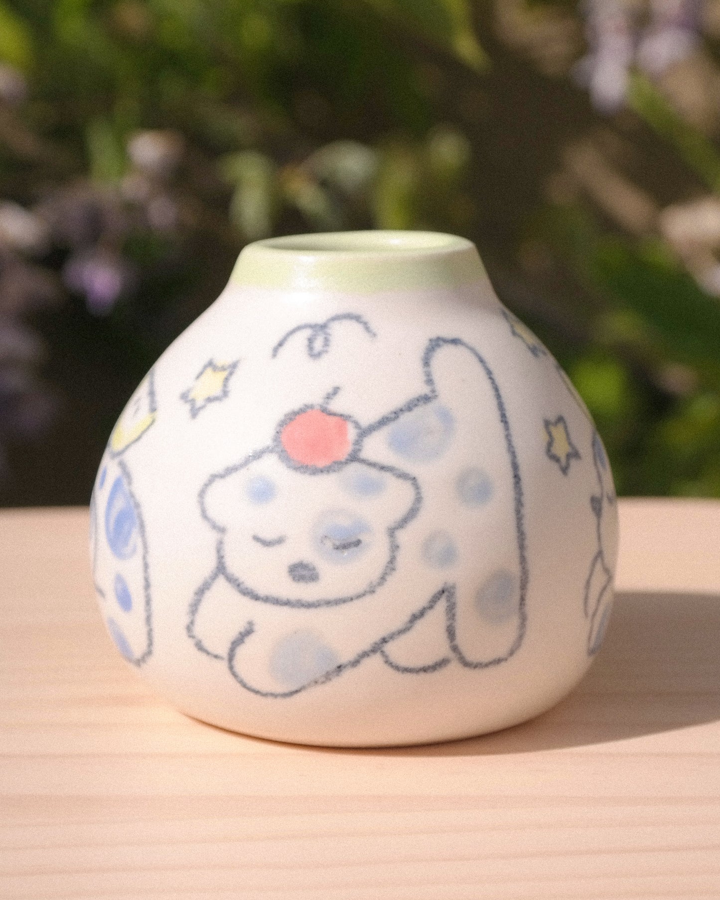 Apple Dogs Vase