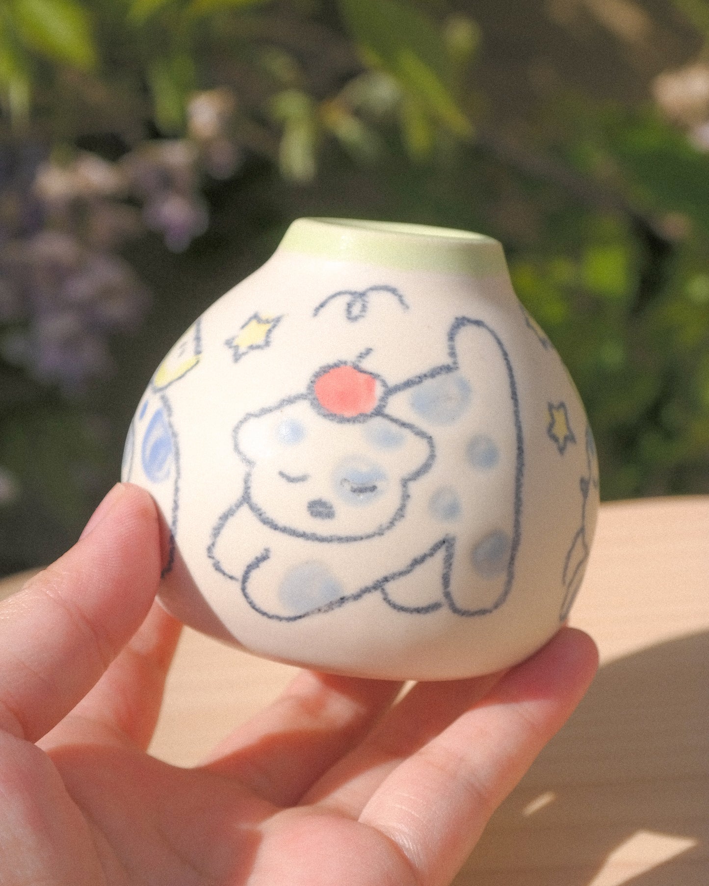 Apple Dogs Vase