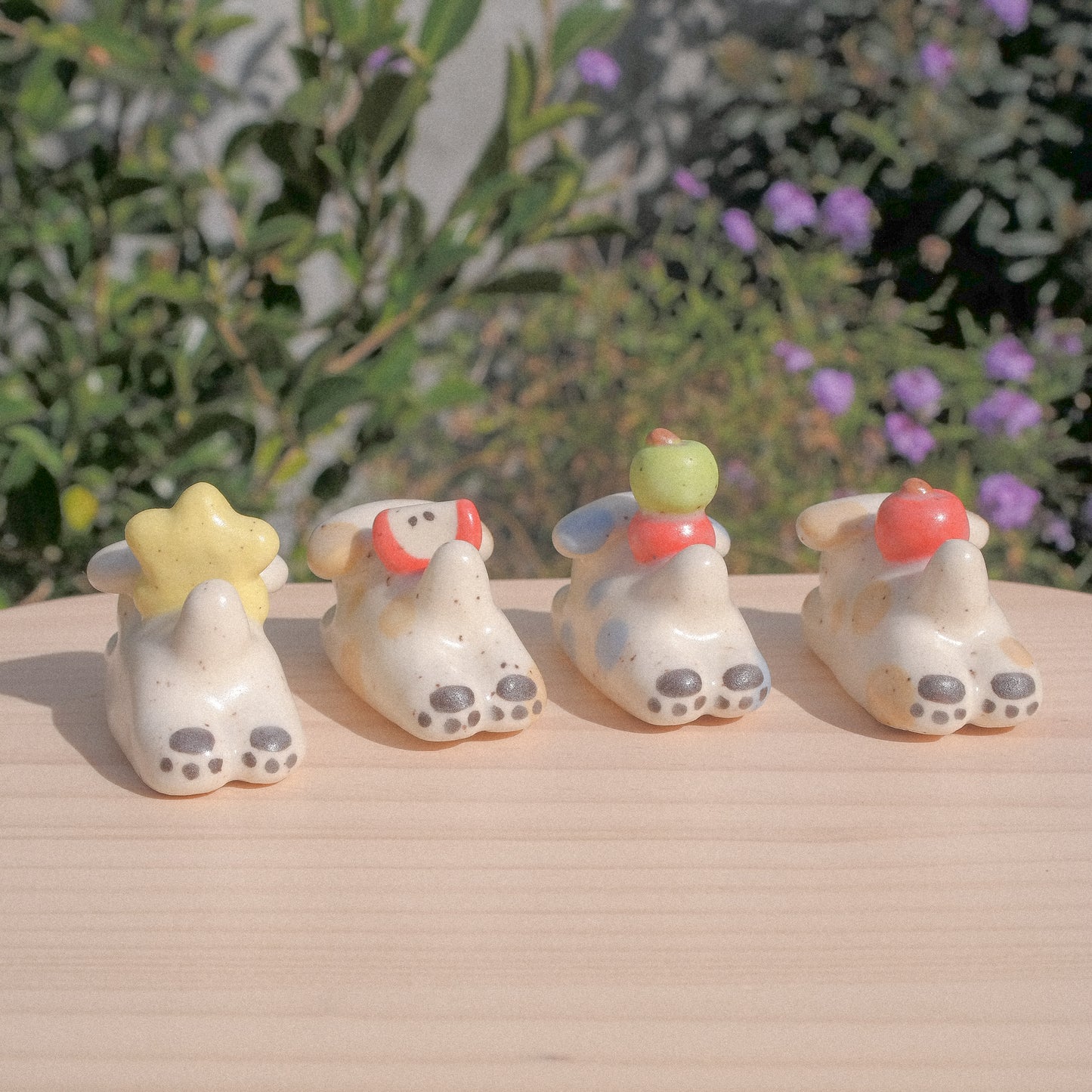 Splooting Dog Ceramic Figurine