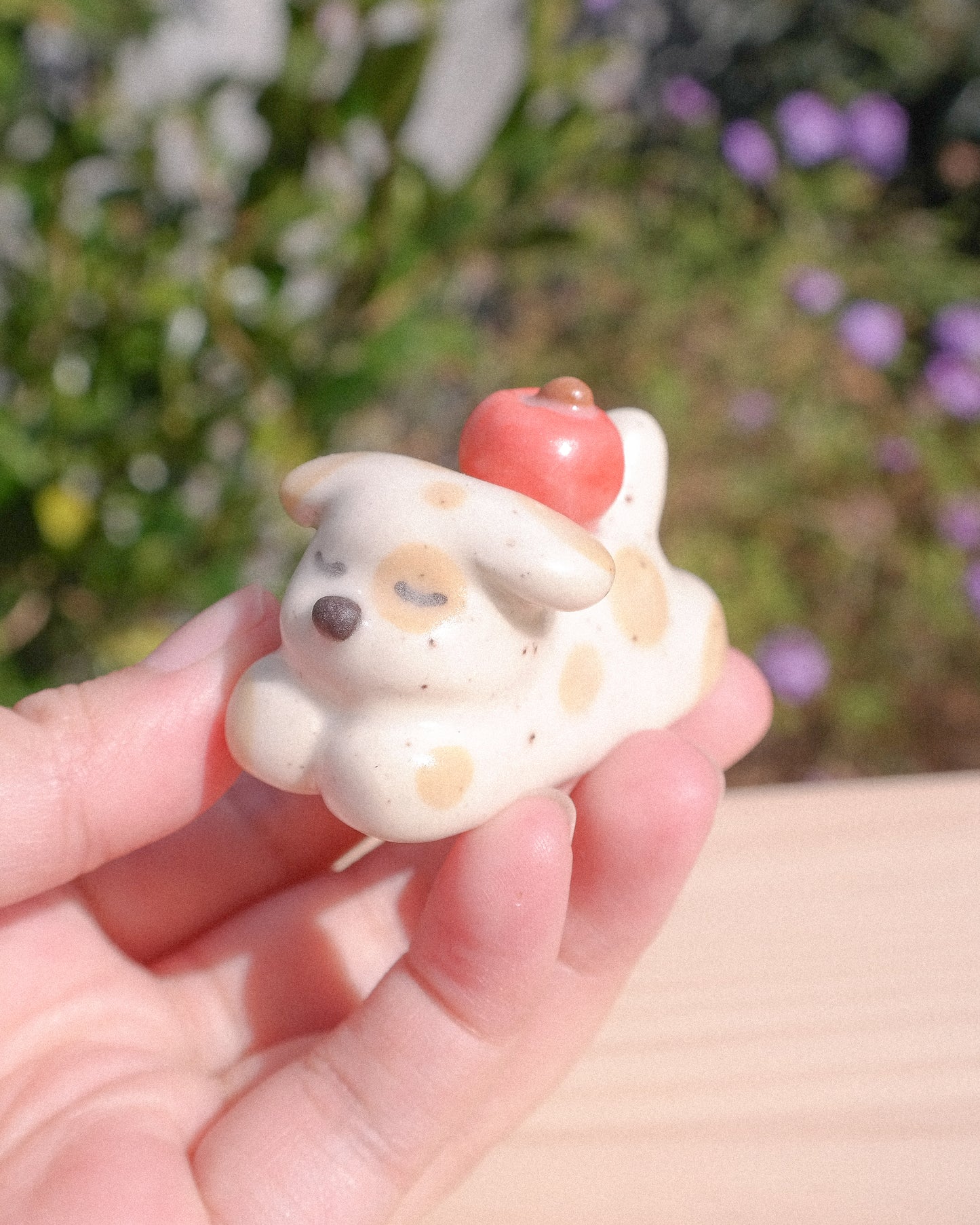 Splooting Dog Ceramic Figurine