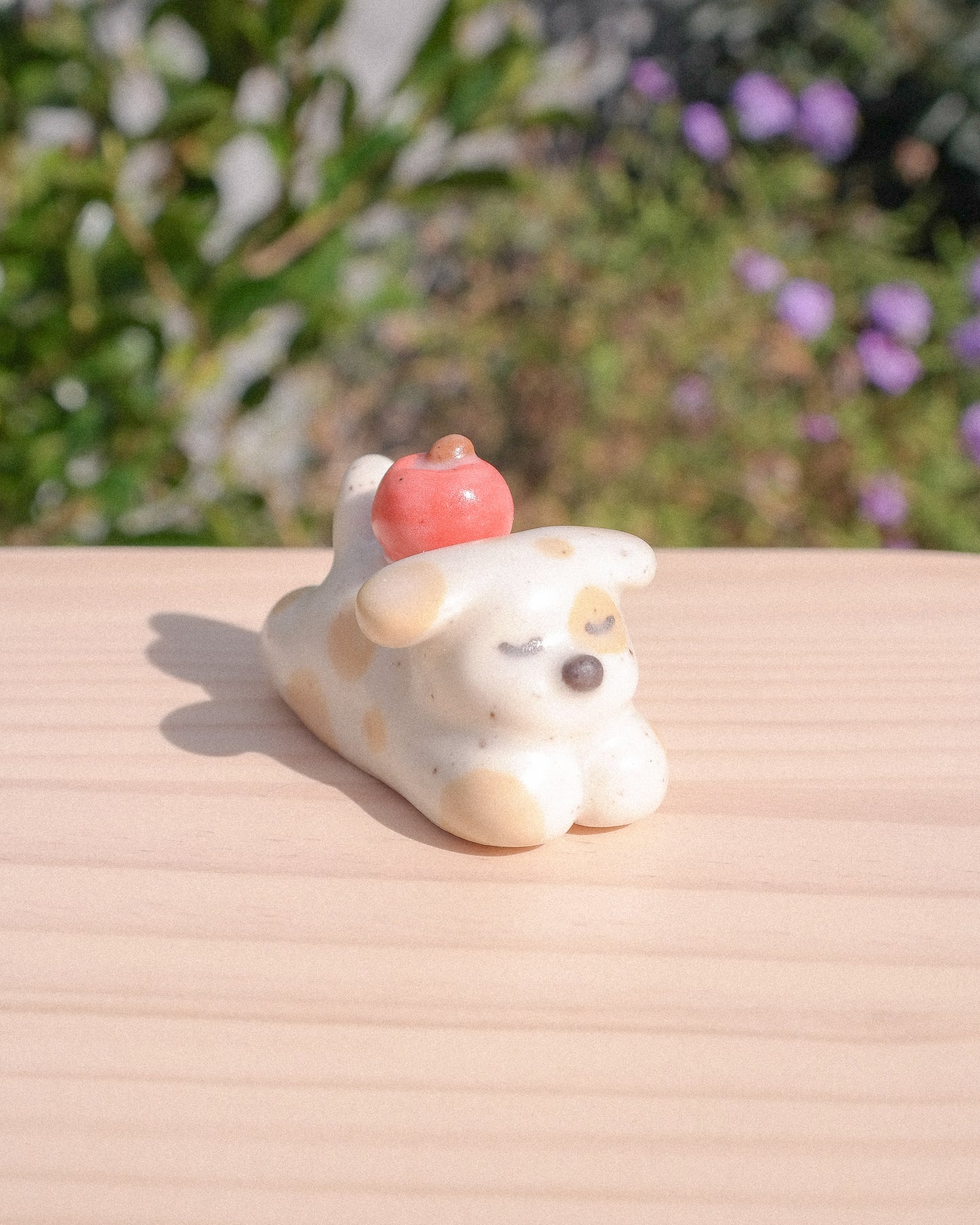 Splooting Dog Ceramic Figurine
