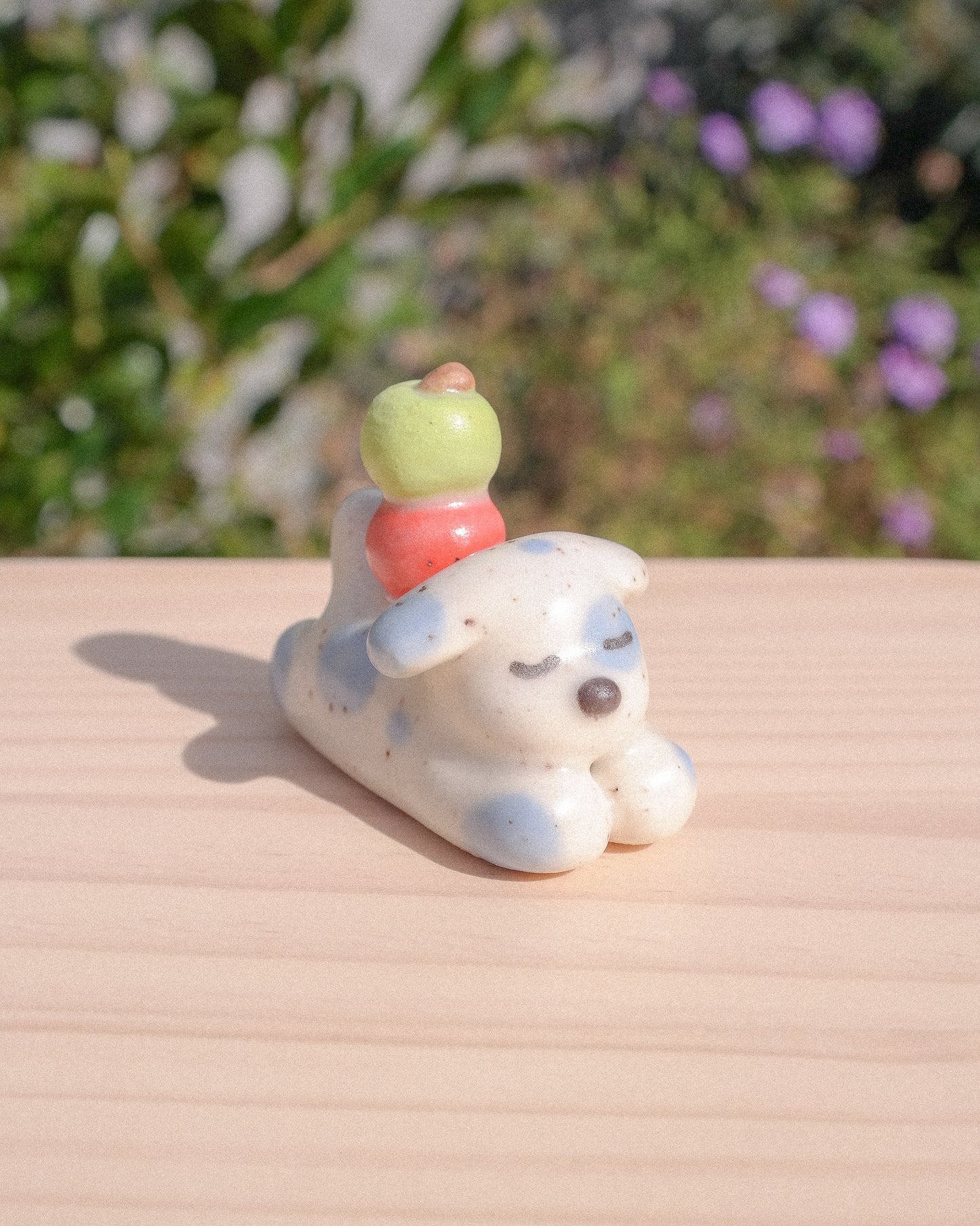 Splooting Dog Ceramic Figurine
