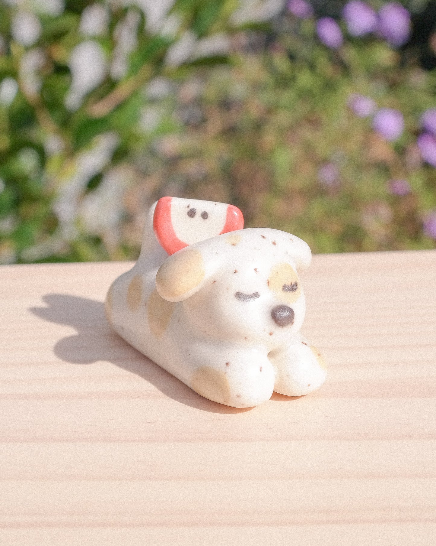 Splooting Dog Ceramic Figurine