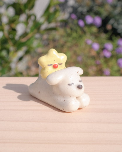 Splooting Dog Ceramic Figurine