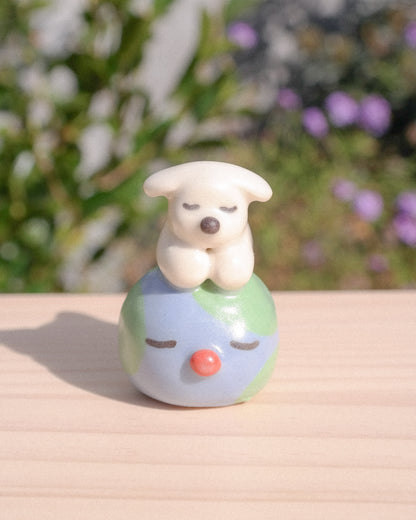Earth Dog Ceramic Figurine