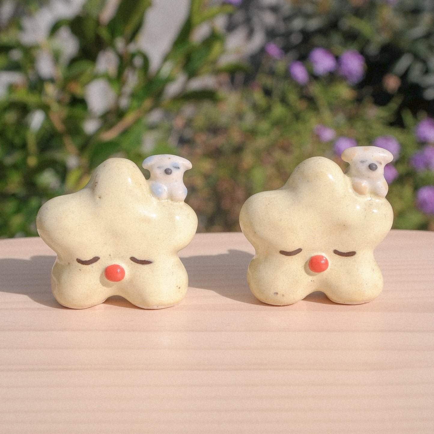 Tiny Star Dog Ceramic Figurine