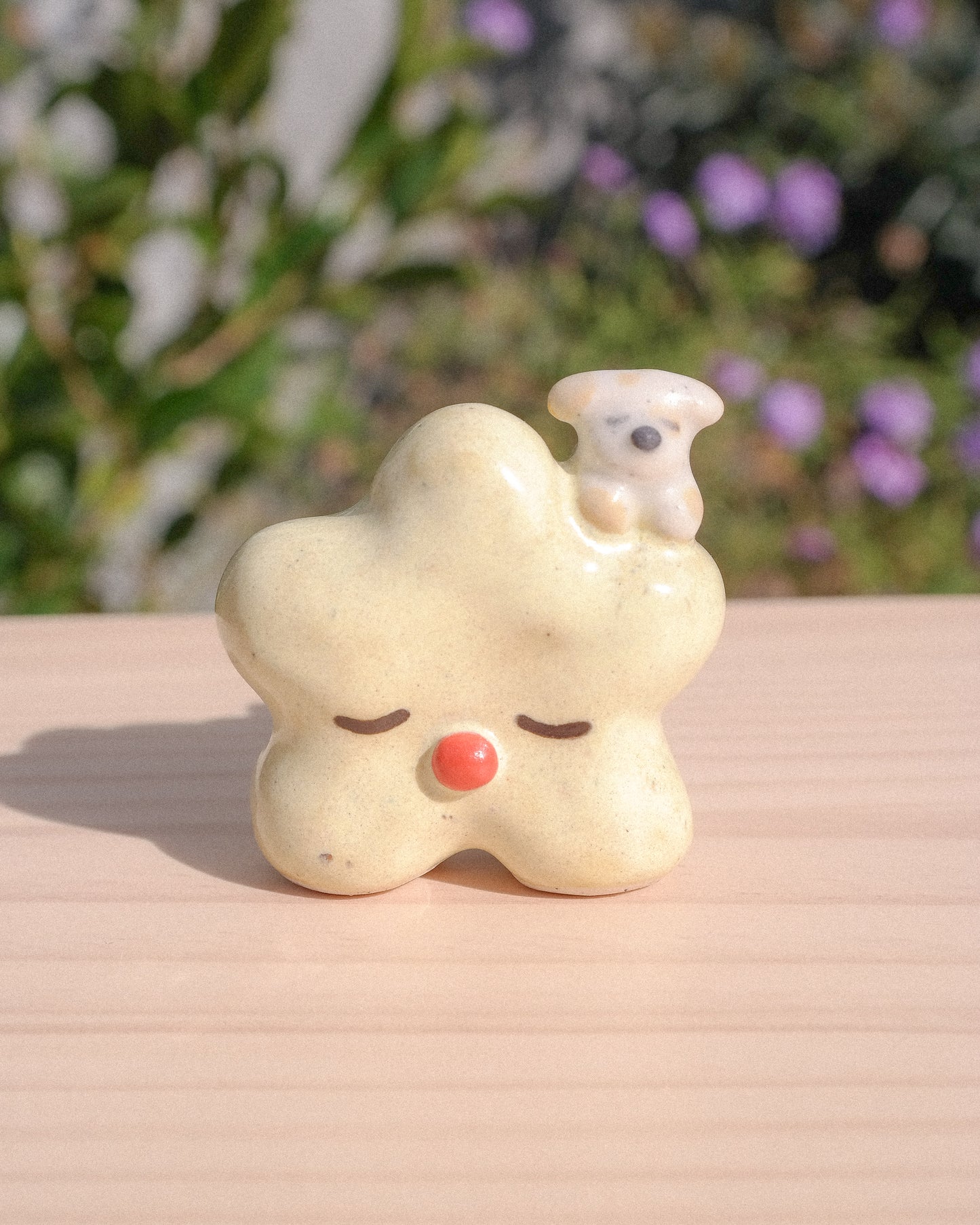 Tiny Star Dog Ceramic Figurine