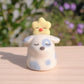Fancy Stump Dog Ceramic Figurine