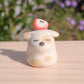 Fancy Stump Dog Ceramic Figurine