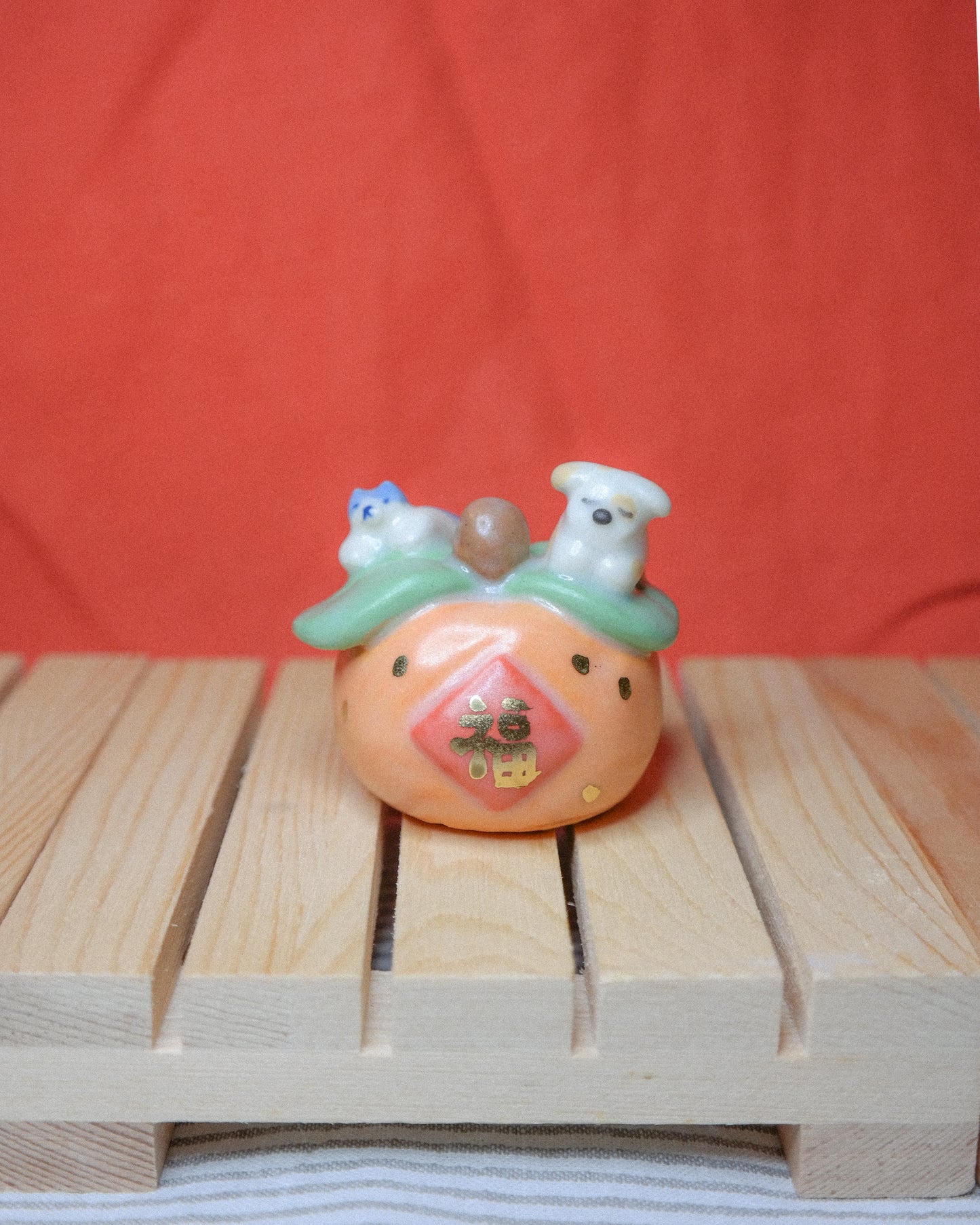 Woody Makes Things x Makenna Kwik Lucky Orange Ceramic Figurine