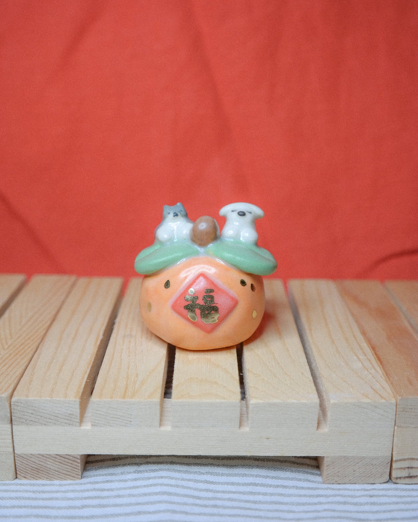 Woody Makes Things x Makenna Kwik Lucky Orange Ceramic Figurine