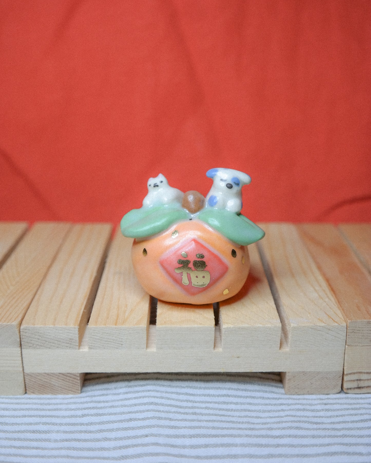 Woody Makes Things x Makenna Kwik Lucky Orange Ceramic Figurine