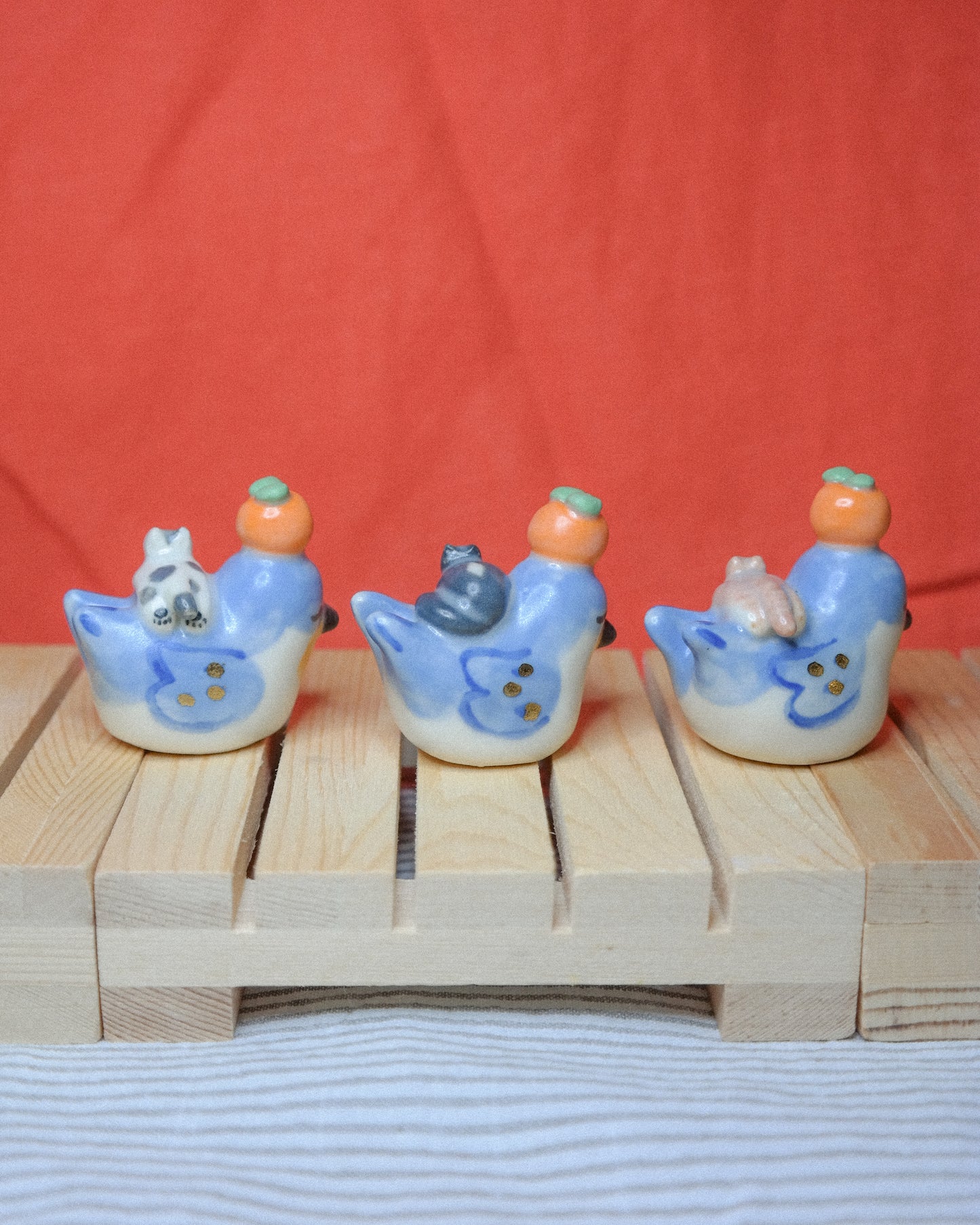 Woody Makes Things x Makenna Kwik Swallow and Cat Ceramic Figurine