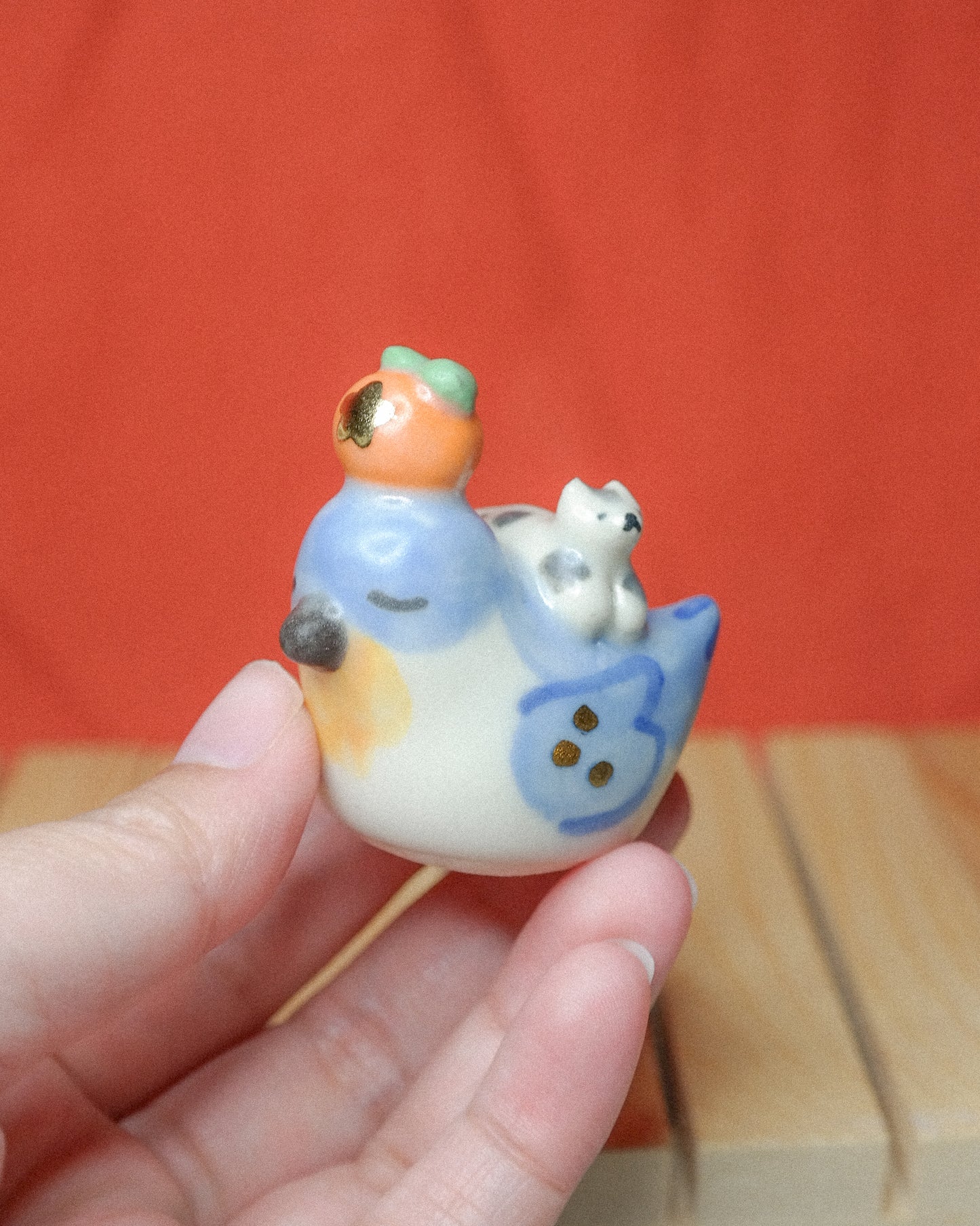 Woody Makes Things x Makenna Kwik Swallow and Cat Ceramic Figurine