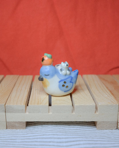 Woody Makes Things x Makenna Kwik Swallow and Cat Ceramic Figurine