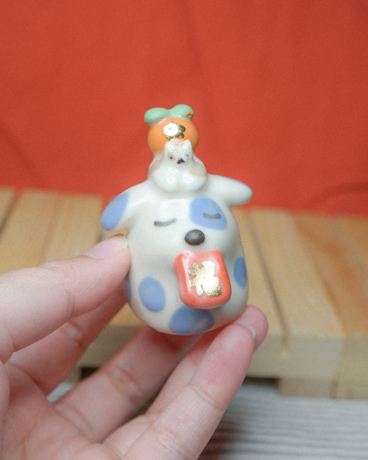 Woody Makes Things x Makenna Kwik Red Envelope Friends Ceramic Figurine