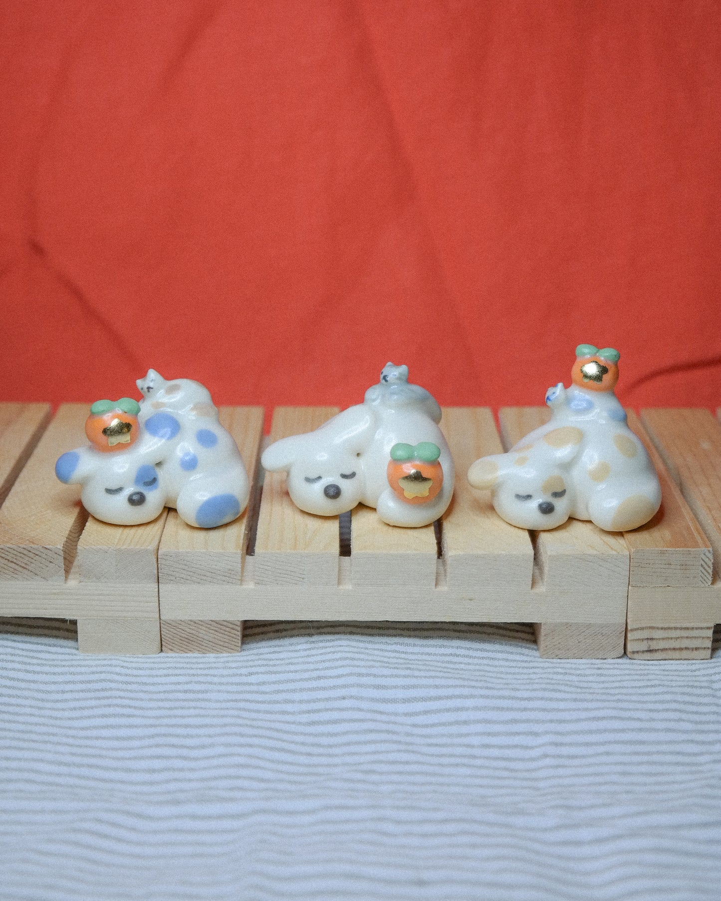 Woody Makes Things x Makenna Kwik Lucky Dog and Cat Ceramic Figurine