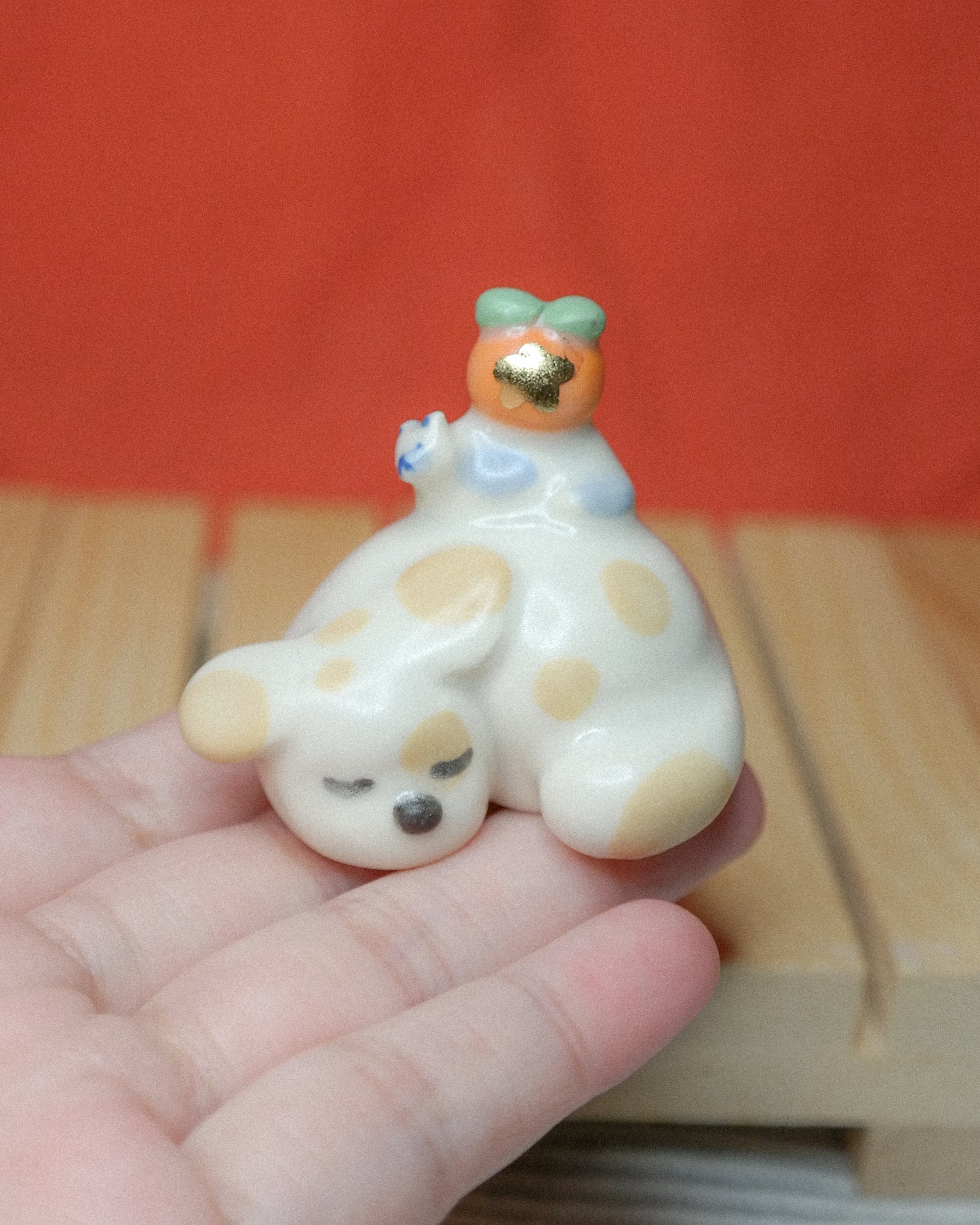 Woody Makes Things x Makenna Kwik Lucky Dog and Cat Ceramic Figurine