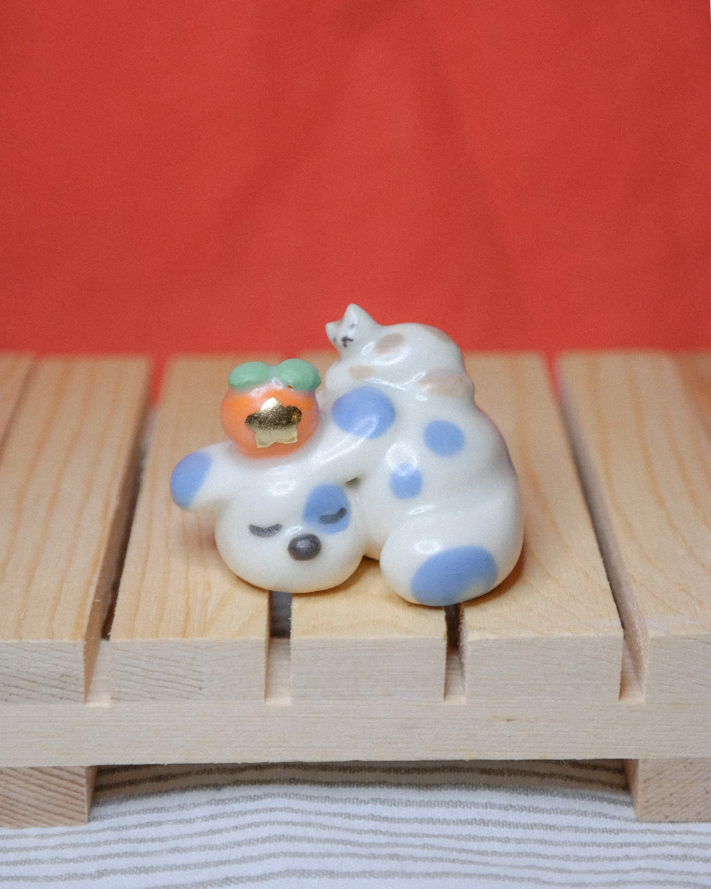 Woody Makes Things x Makenna Kwik Lucky Dog and Cat Ceramic Figurine