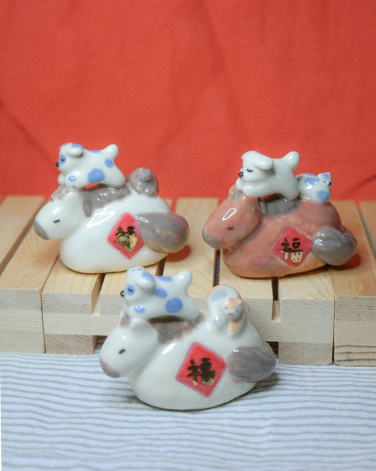 Woody Makes Things x Makenna Kwik Horse + Cat + Dog Ceramic Figurine