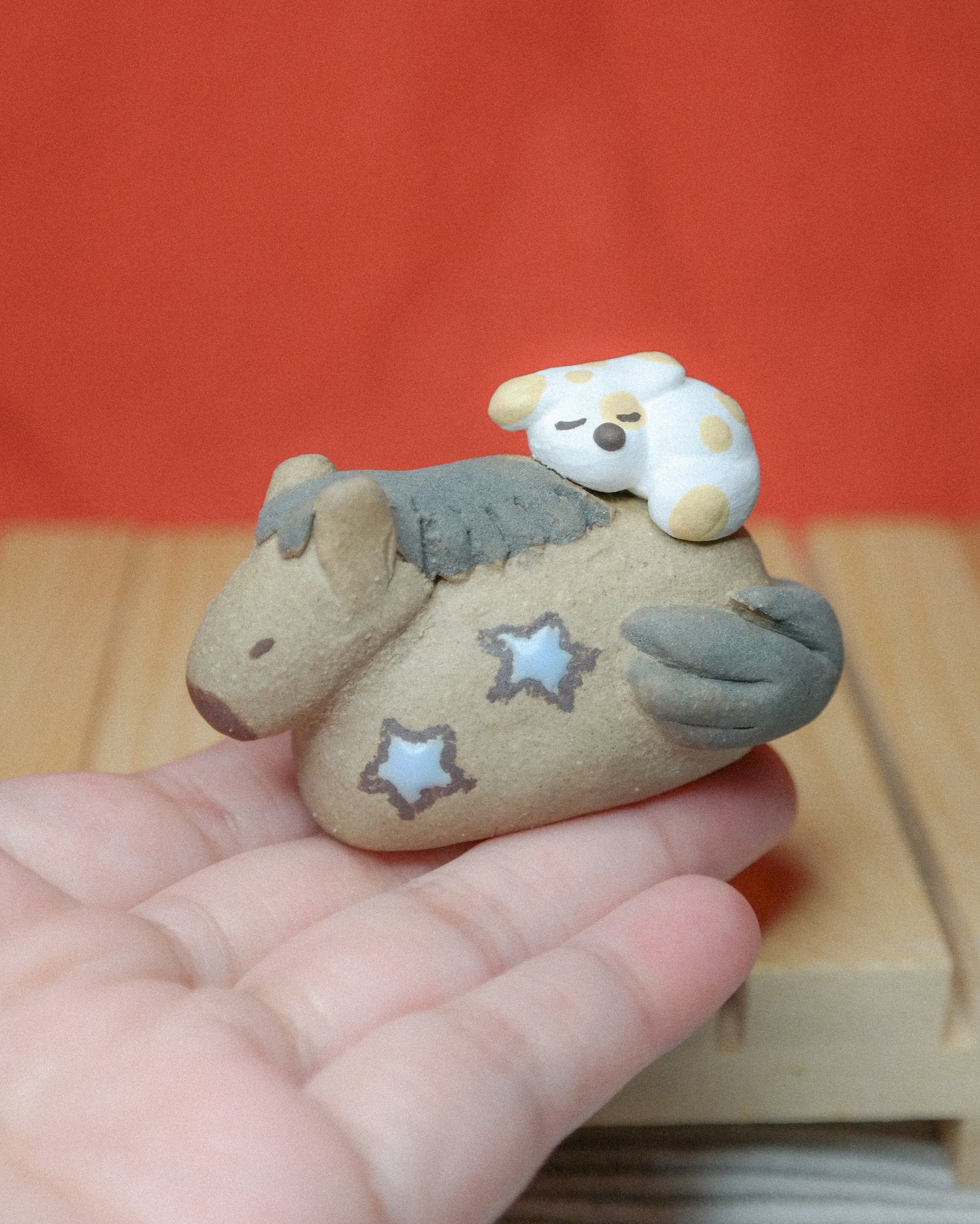 Woody Makes Things x Makenna Kwik Brown Horse + Dog Ceramic Figurine