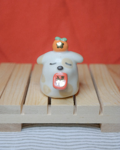 Red Envelope Dog Ceramic Figurine