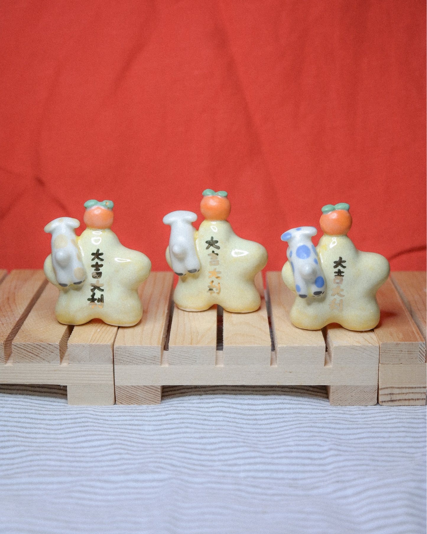 Lucky Tiny Star Dog Ceramic Figurine