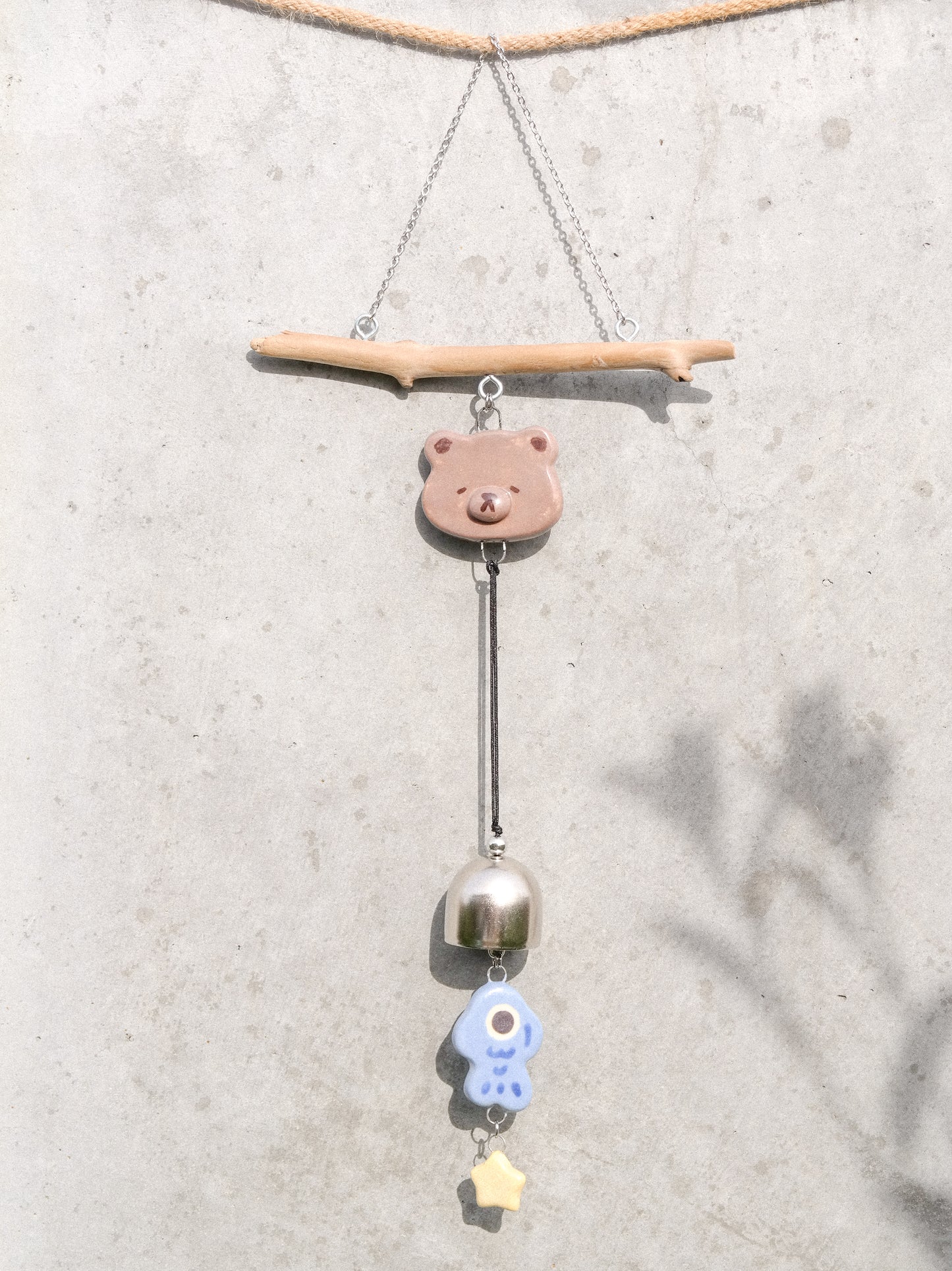 Woody Makes Things x Makenna Kwik Bear Ceramic Wind Chime