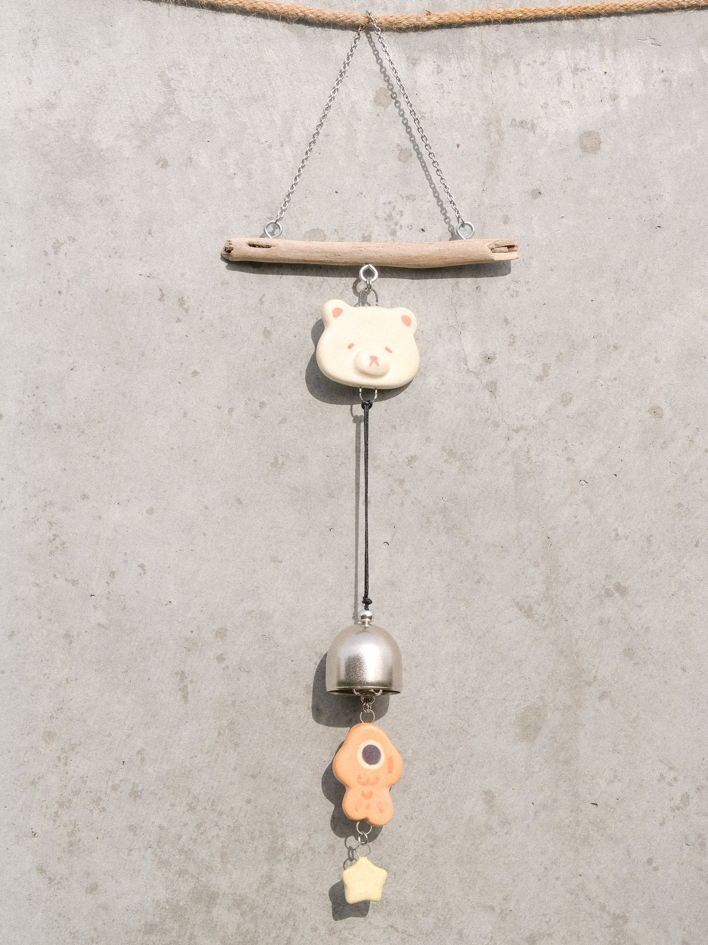 Woody Makes Things x Makenna Kwik Bear Ceramic Wind Chime