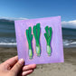 Green Onion Mini Square Postcard Art Print