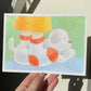 Foot Warmer Framed Original Drawing