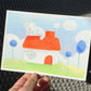 Homebody Framed Original Drawing