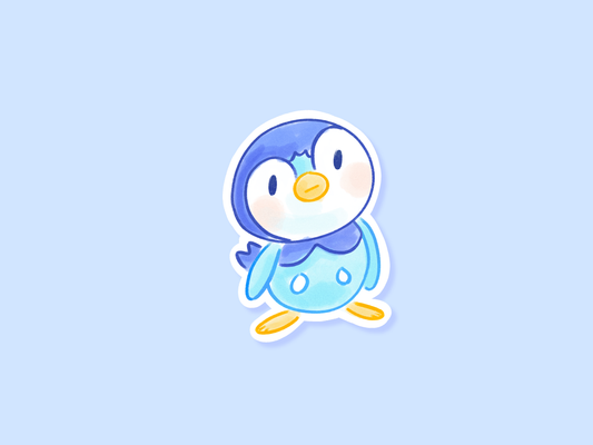 Piplup Matte Vinyl Sticker