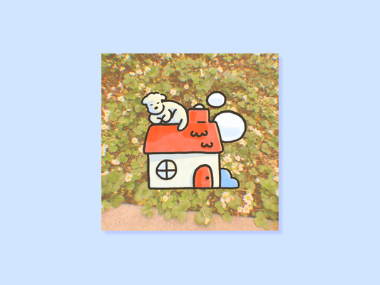 Homebody Mini Square Postcard Art Print